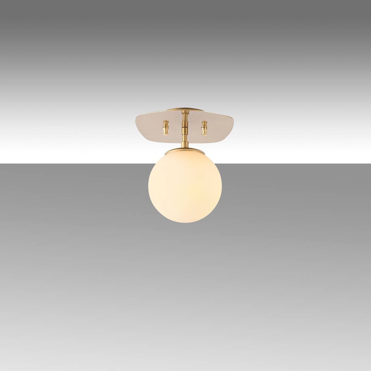 Opviq Deckenleuchte Well gold Glas Metall B/H/T/L/D: ca. 25x25x25x20x25 cm E14 1 Brennstellen