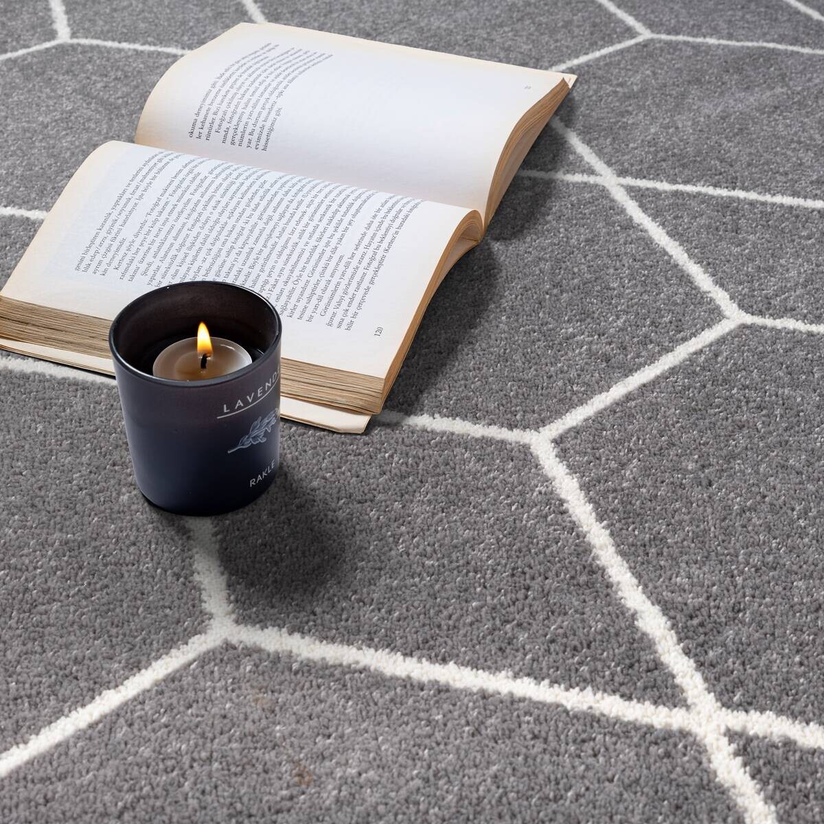 Sanat Teppich Trellis grau B/L: ca. 150x150 cm