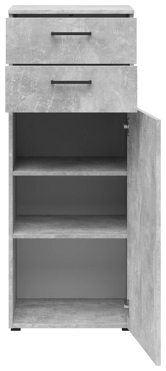 Kommode Multi-Stauraum Typ 17 Beton Optik B/H/T: ca. 45x115x40 cm