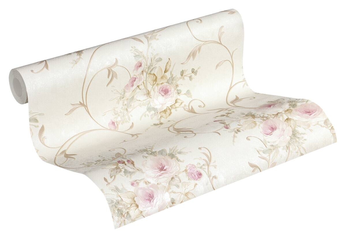 A.S.Creation Vliestapete grün rosa creme B/H/D: ca. 53x1005x7,4 cm