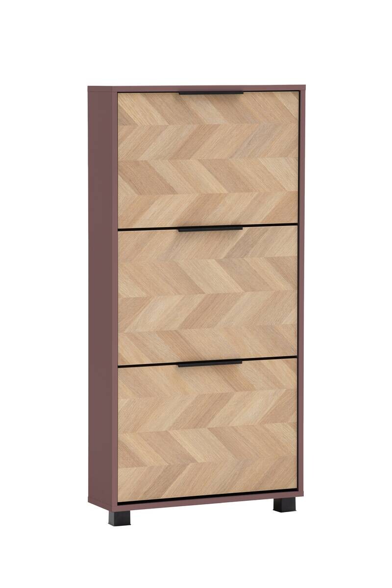 Schuhkipper Piazza, 3er mauve B/H/T: ca. 59,8x124,5x19,55 cm