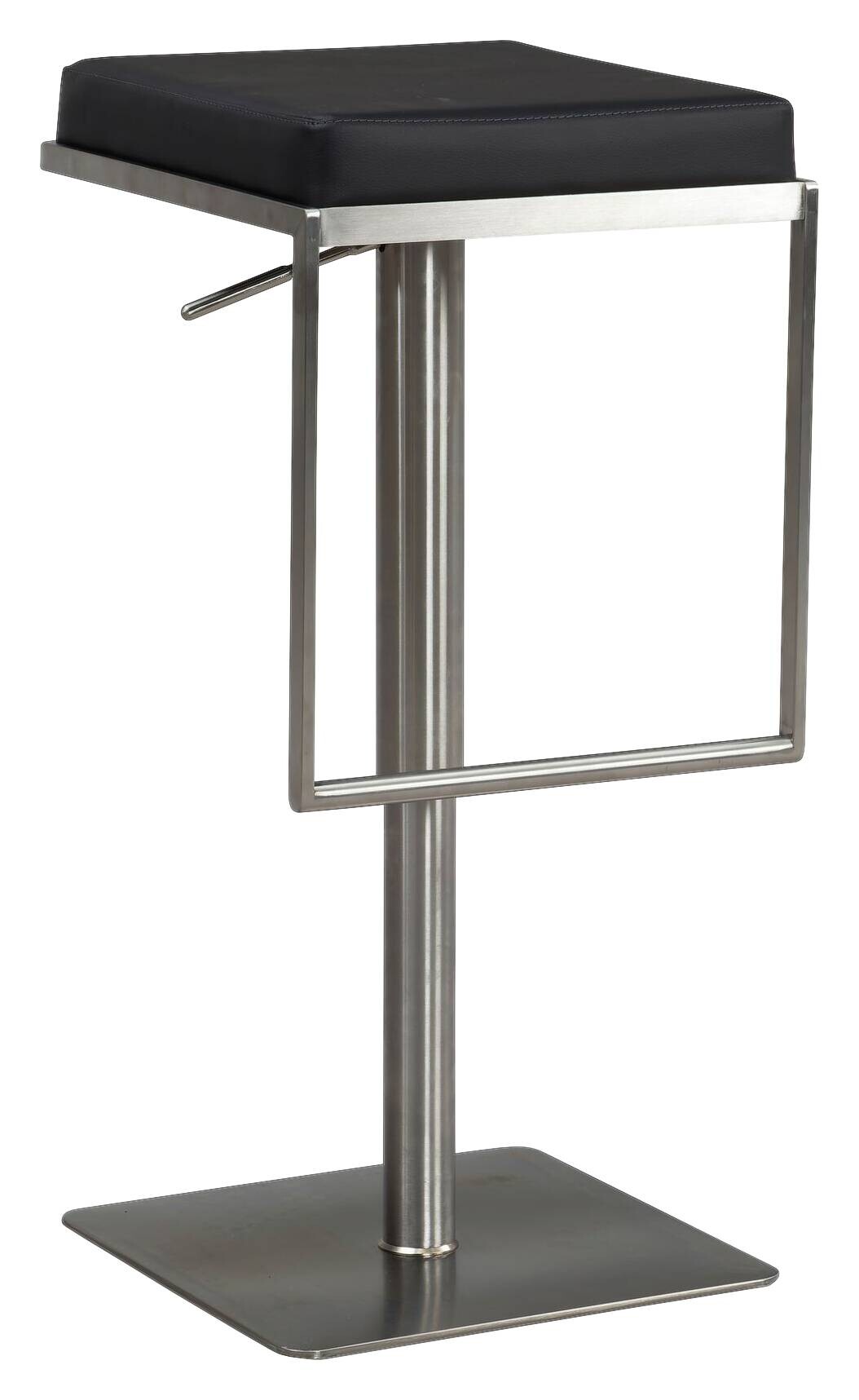 Barhocker schwarz Kunstleder B/H/T: ca. 38x91x39 cm