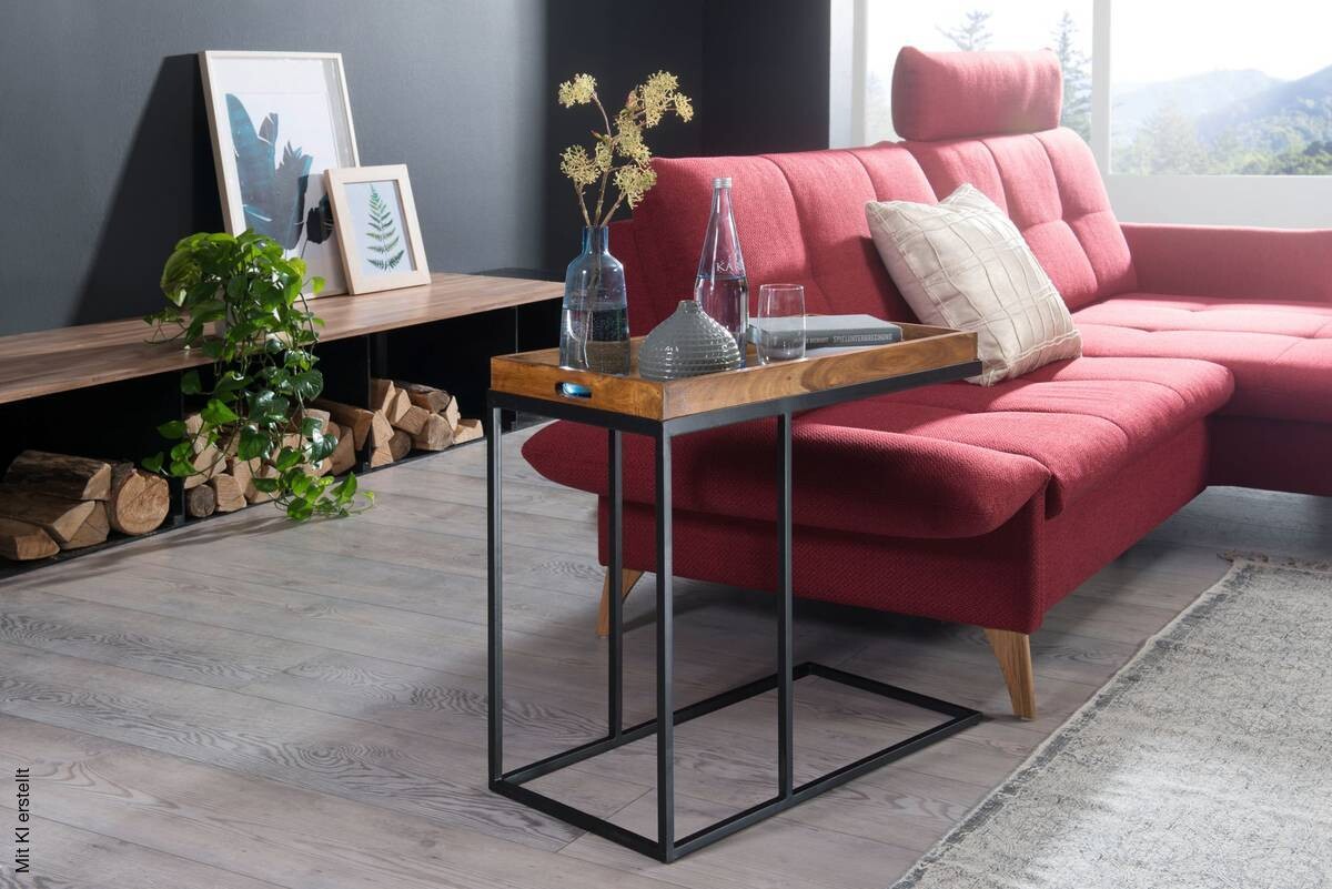 Beistelltisch rosenholz Nachbildung Holz B/H/T: ca. 70x65x34 cm