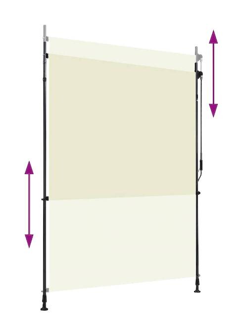 vidaXL Senkrechtmarkise creme B/H: ca. 150x270 cm