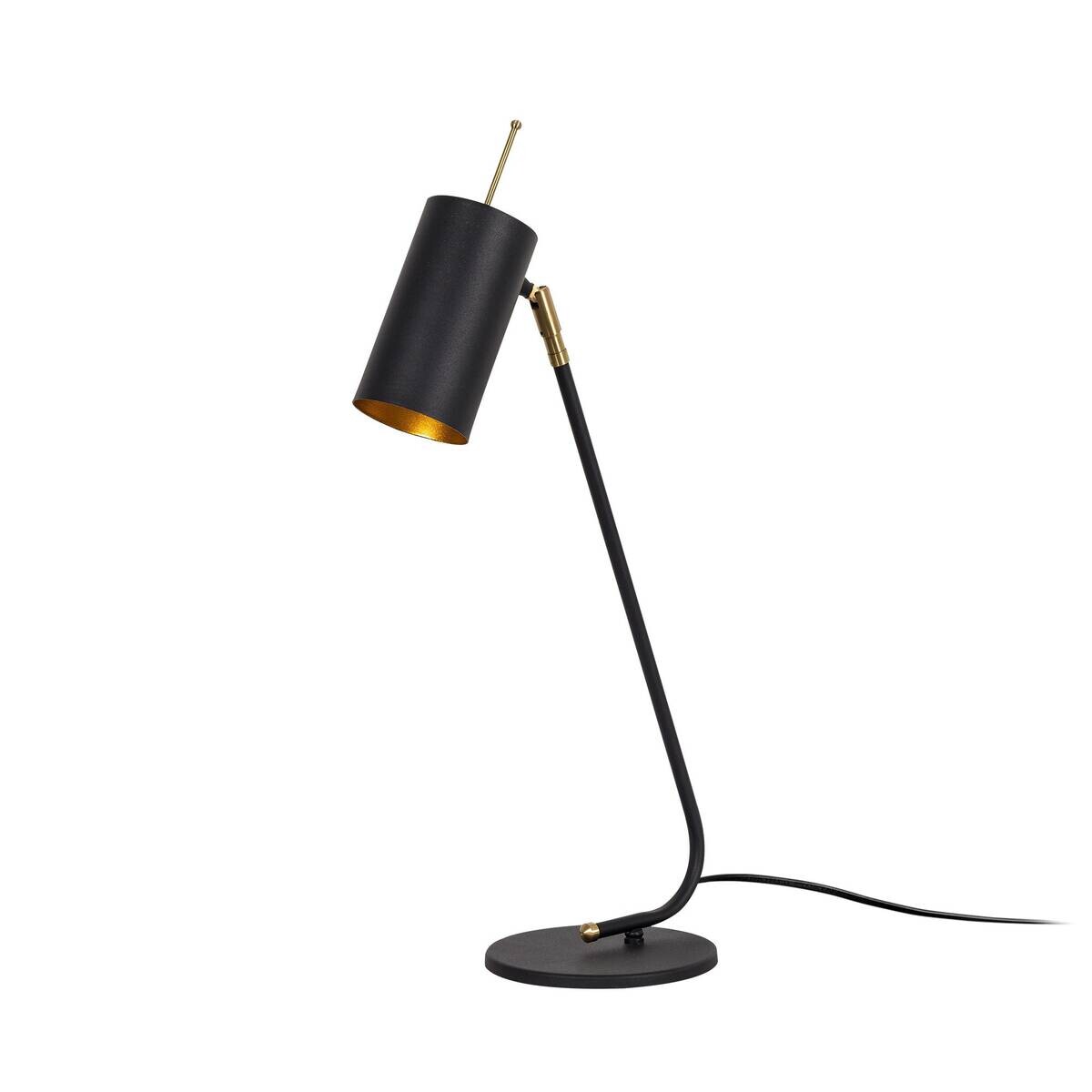 Opviq Tischleuchte Sivani - MR-611 schwarz gold Eisen B/H/T/L: ca. 8x55x26x8 cm E27 1 Brennstellen