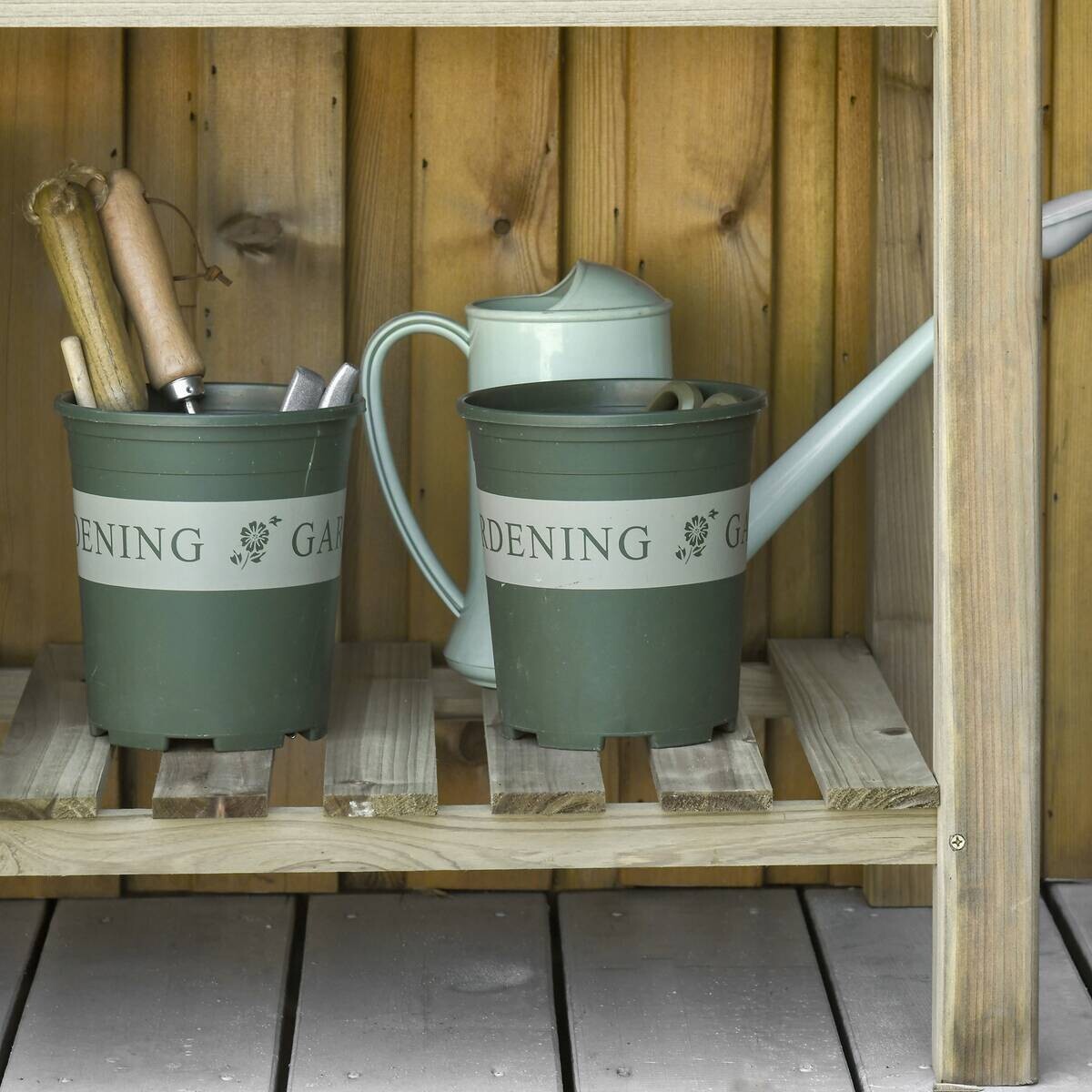 Outsunny Hochbeet grün Holz B/H/L: ca. 51x76x91 cm