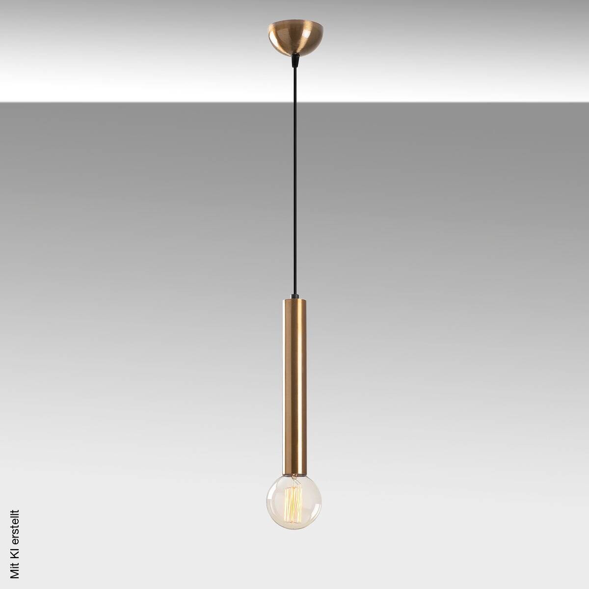Opviq Pendelleuchte bronze B/H/T: ca. 4x126x4 cm E27 1 Brennstellen