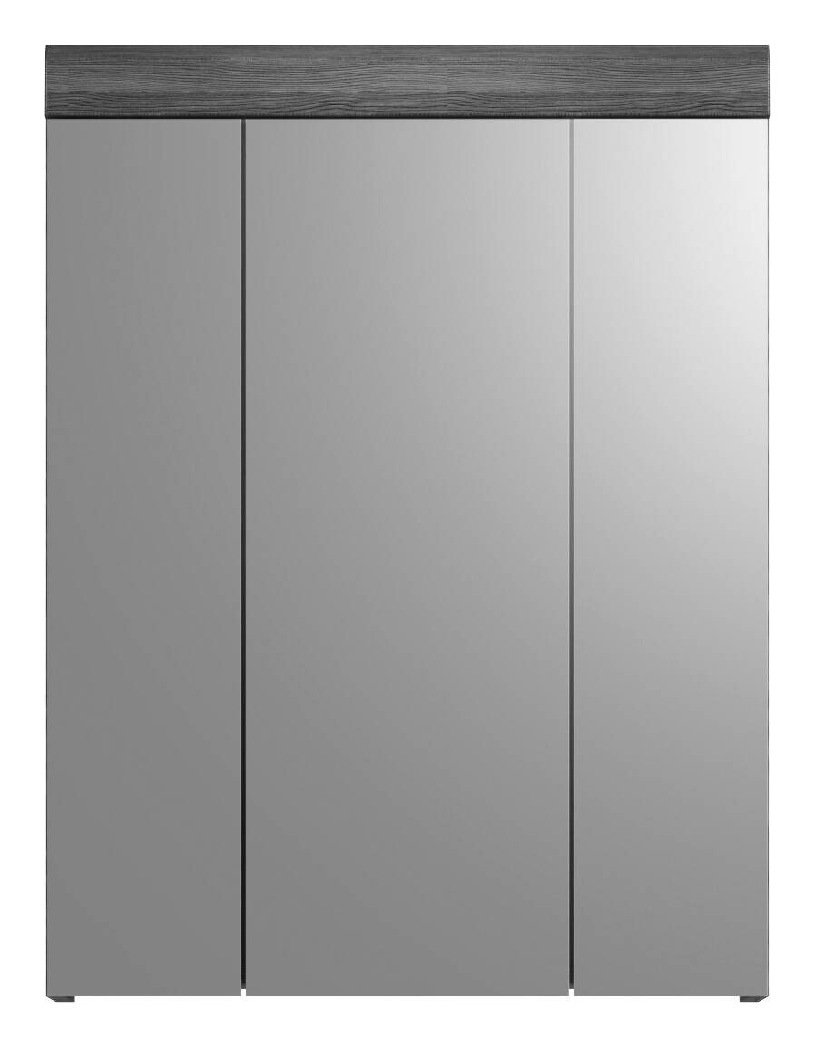 Badezimmer-Set Scout Rauchsilber Nachbildung weiß Hochglanz B/H/T: ca. 60x191x34 cm