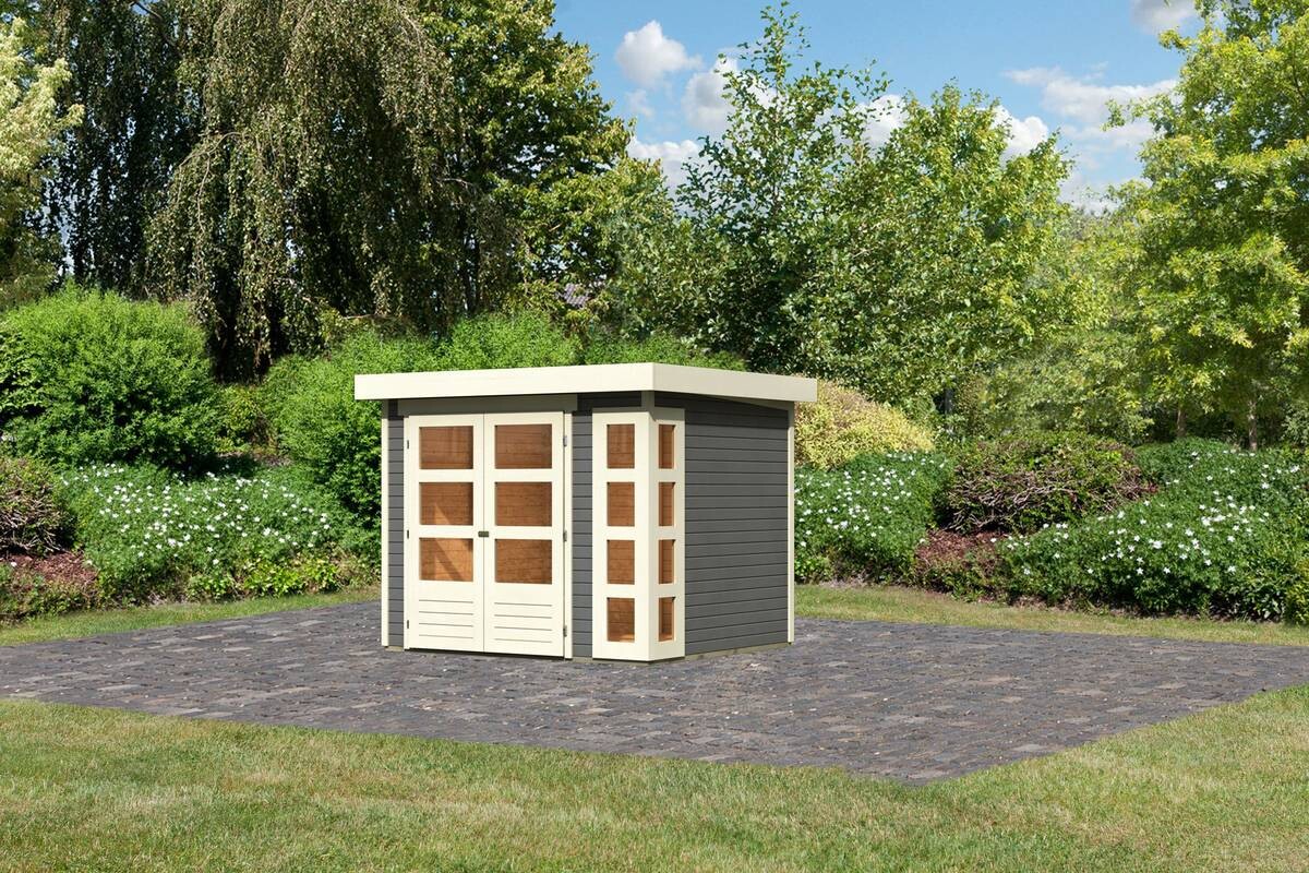 Karibu Gartenhaus Felipo 1 Terragrau B/H/T: ca. 242x217x211 cm