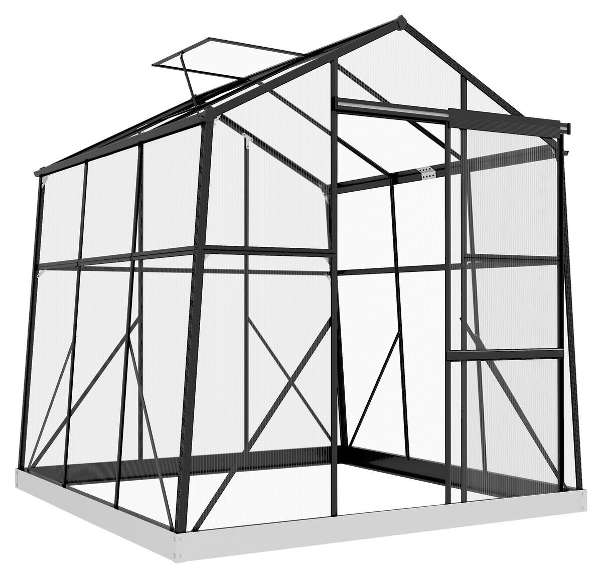 Outsunny Gewächshaus B/H/L: ca. 192x204x192 cm