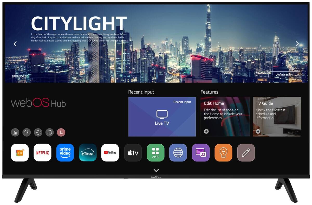 Smart-Tech LED-TV 55UW02K B/H: ca. 123x77 cm