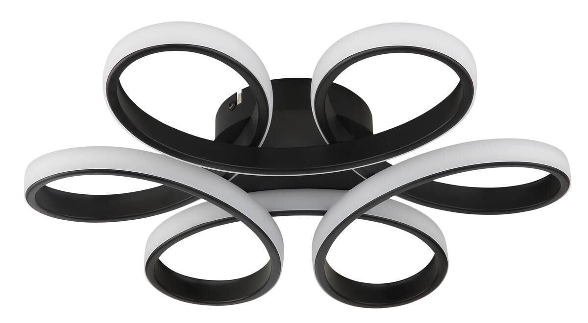 GLOBO LED-Deckenleuchte ORBITA schwarz Kunststoff Metall B/H/T: ca. 36x7x4 cm 1 Brennstellen