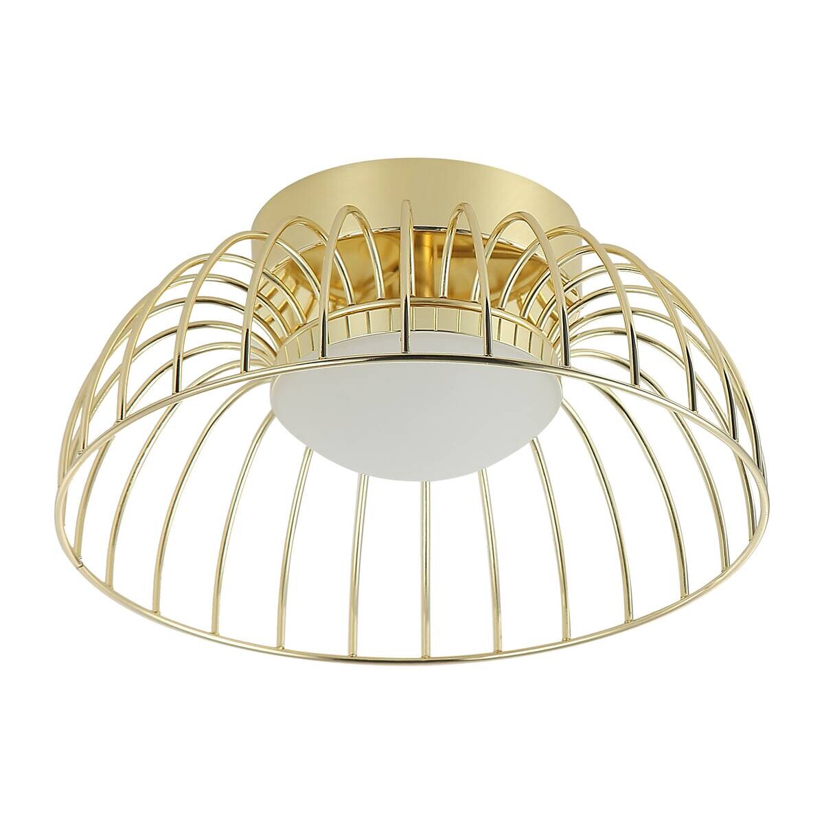 Lamkur Deckenleuchte gold Stahl B/H/L: ca. 27x27x17 cm