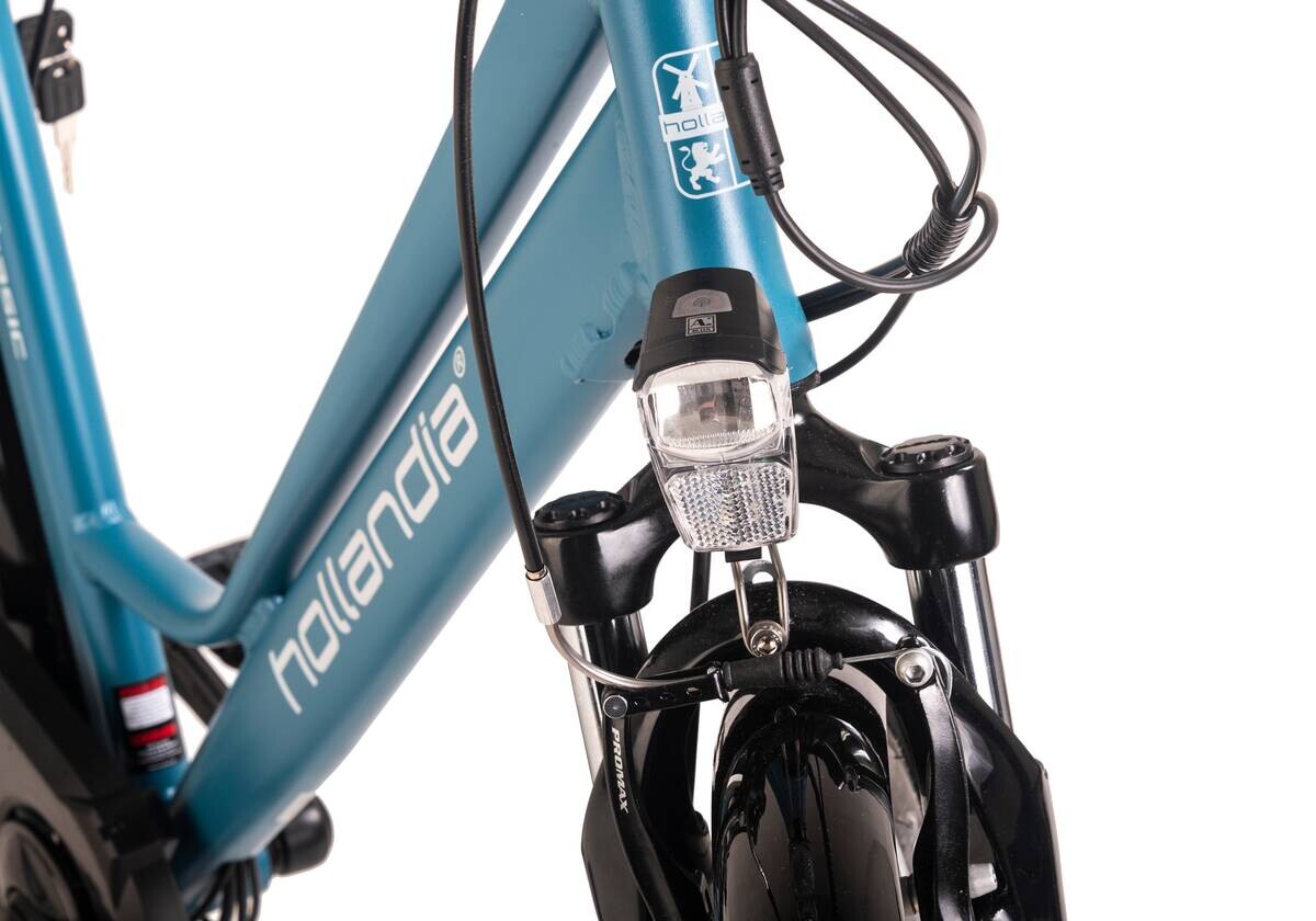 Hollandia City E-Bike Optima Basic KS189E 28 Zoll Rahmenhöhe 44 cm 7 Gänge türkis türkis ca. 250 W ca. 36 V ca. 28 Zoll