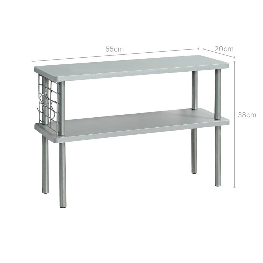 Kesper Küchenregal grau Metall B/H/L: ca. 20x38x55 cm