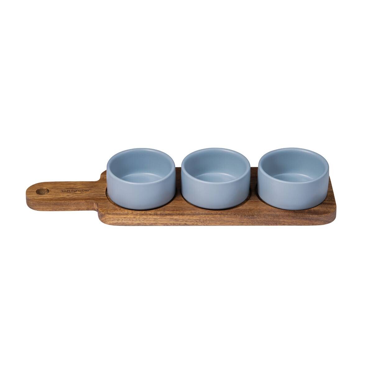 SAN IGNACIO Schalenset NOIA blau Holz D: ca. 8 cm