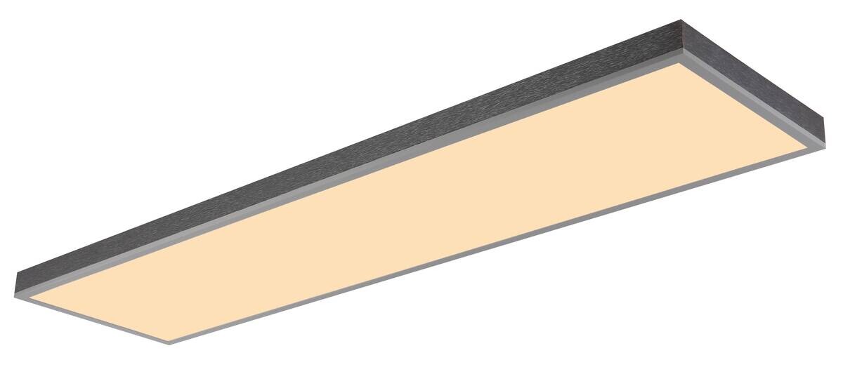 GLOBO LED-Deckenleuchte DORO 416080AD5-CCT Opal silber MDF Aluminium B/H/L: ca. 30x7,5x120 cm 1 Brennstellen