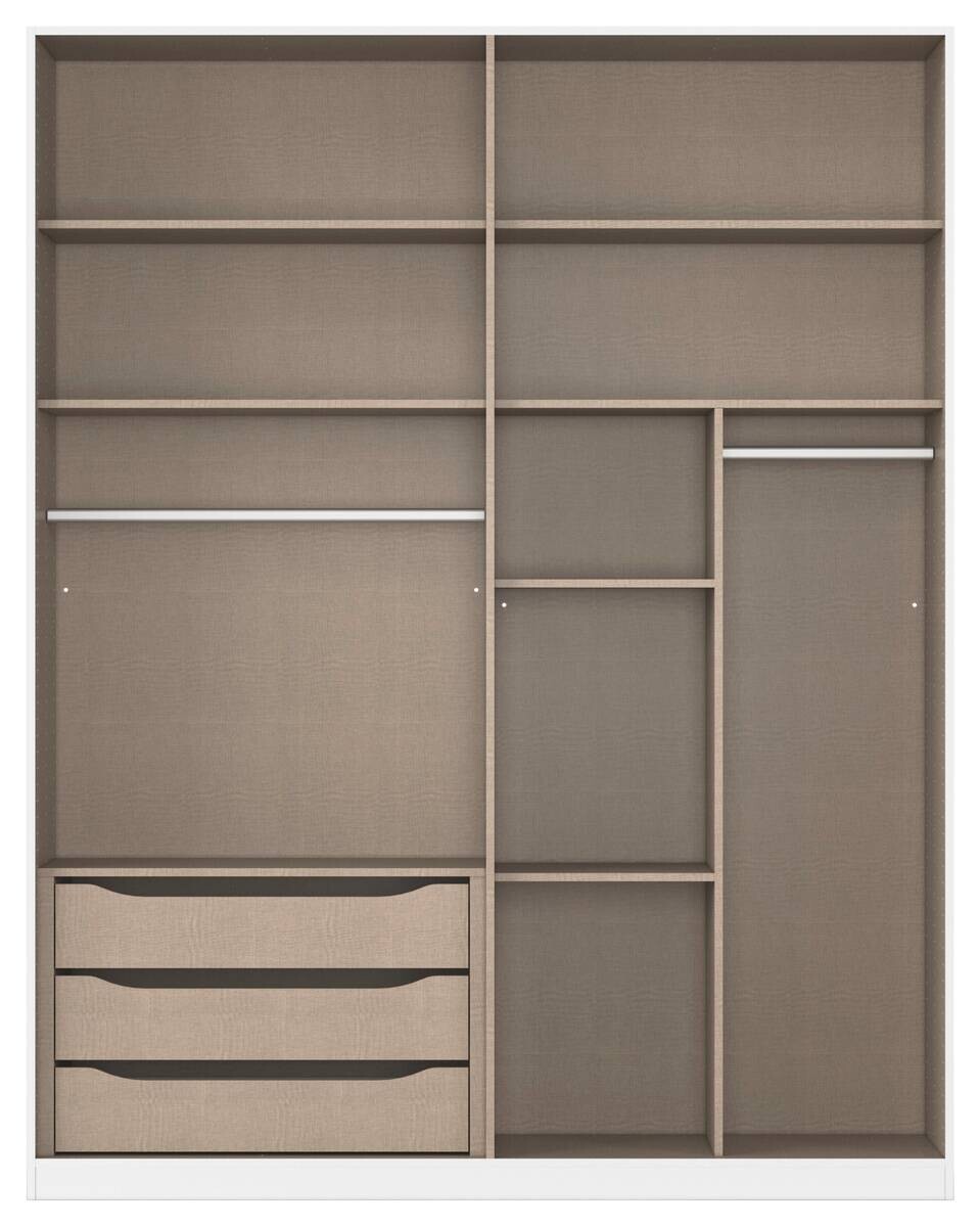 Kleiderschrank Alabama Alpinweiß B/H/T: ca. 181x229x54 cm