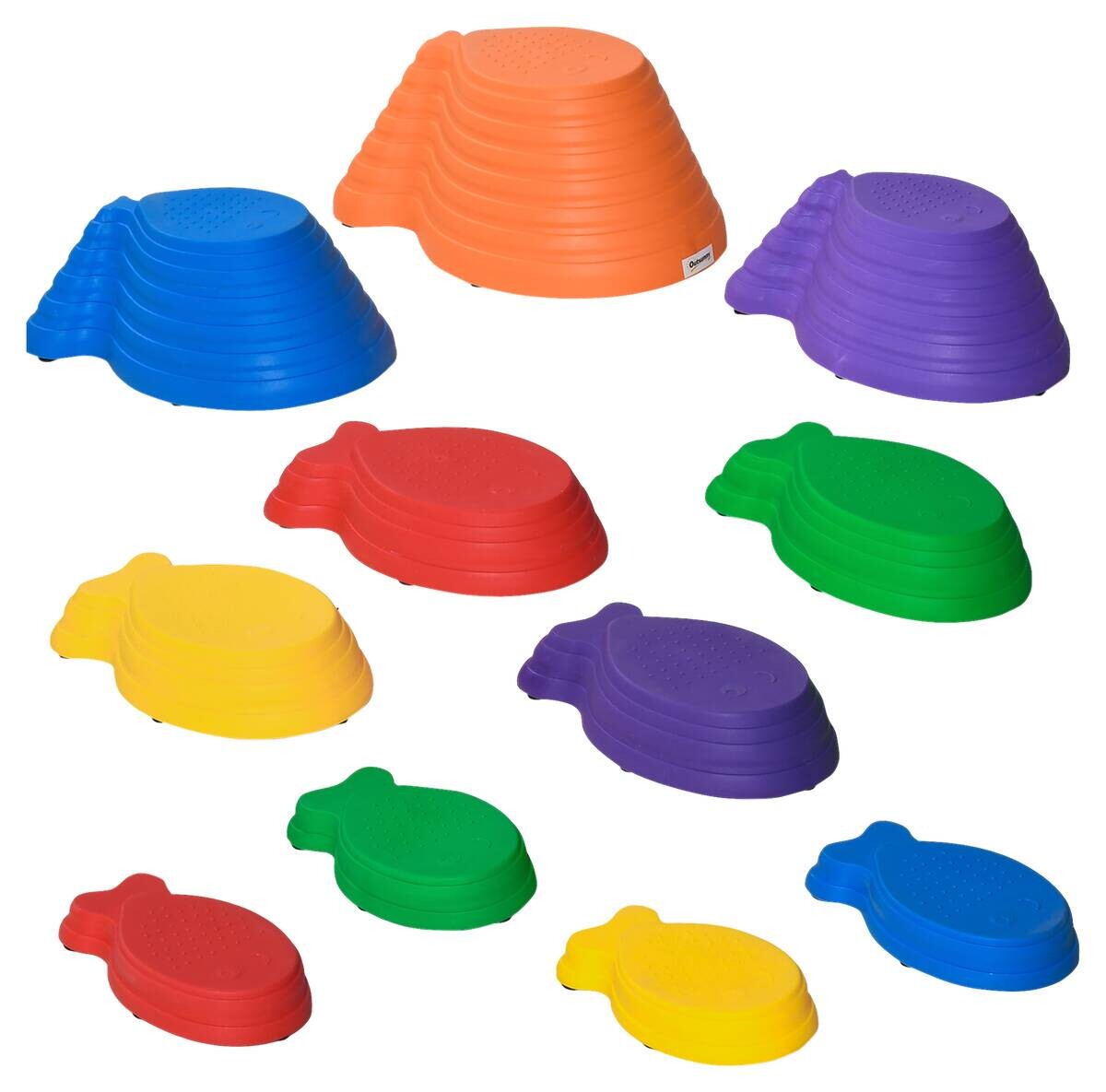 Outsunny Kinder Balanciersteine 11-tlg. B/H/L: ca. 31x42x20 cm