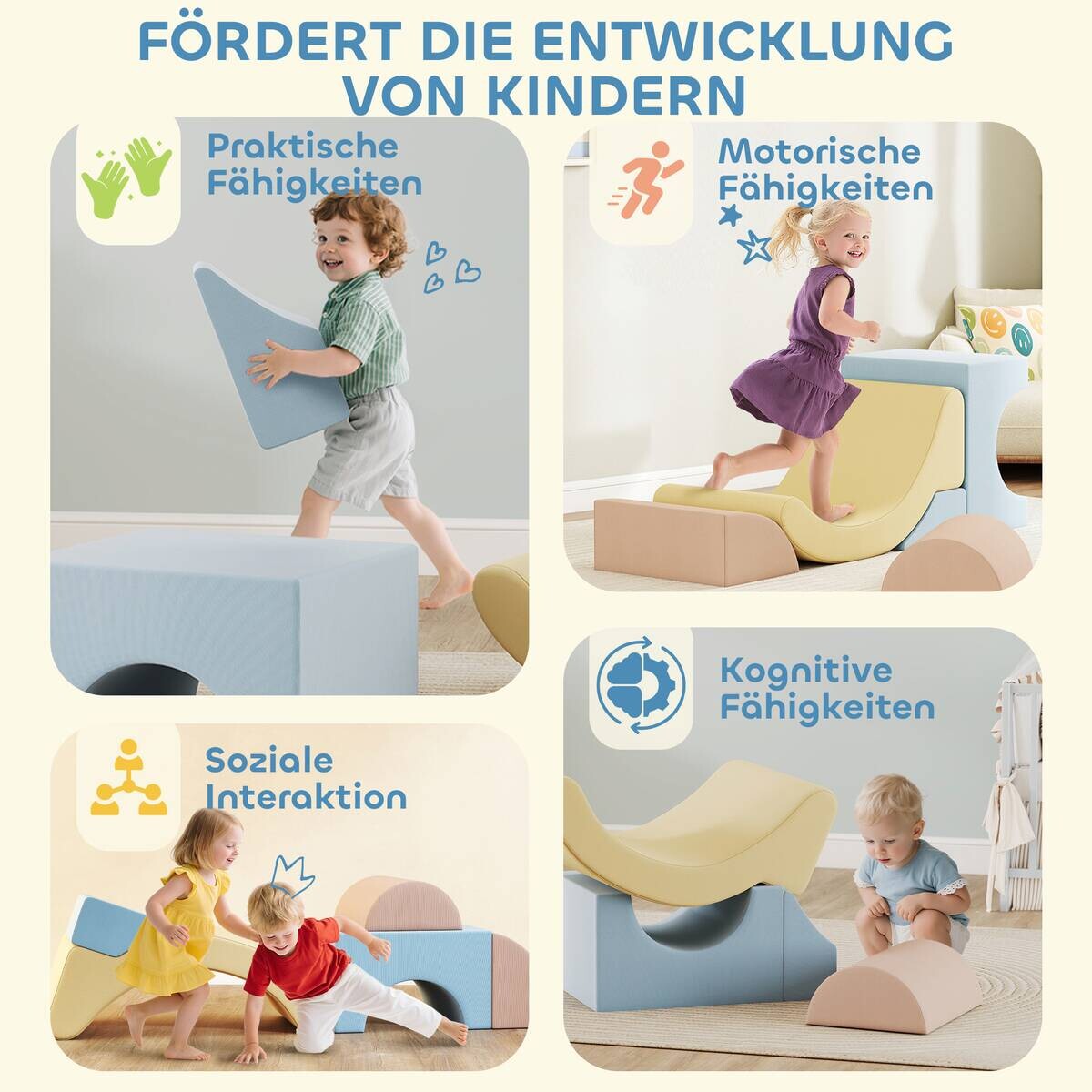 AIYAPLAY Schaumstoffbausteine B/H/L: ca. 48x32x85 cm