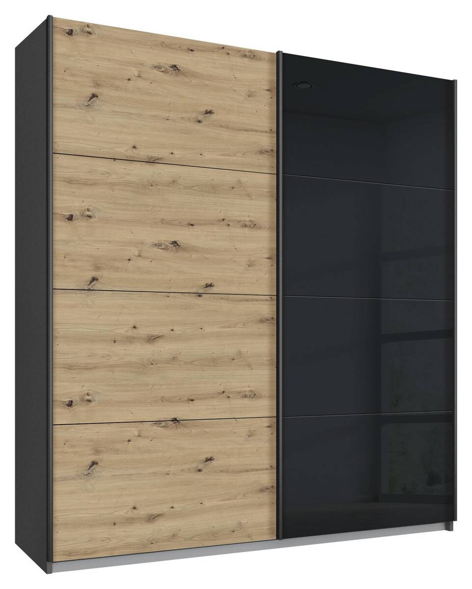 Schwebetürenschrank Quadra grau B/H/T: ca. 180x210x62 cm