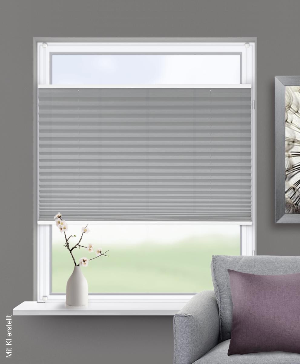 ACUS design collection Thermo Spann-Plissee Verdunklungsqualität anthrazit 100% Polyester B/L: ca. 100x130 cm