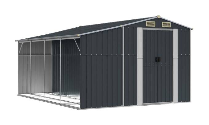 vidaXL Gartenhaus anthrazit