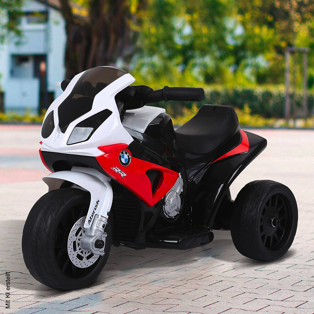 HOMCOM Kindermotorrad BMW S1000RR weiß B/H/L: ca. 37x44x66 cm