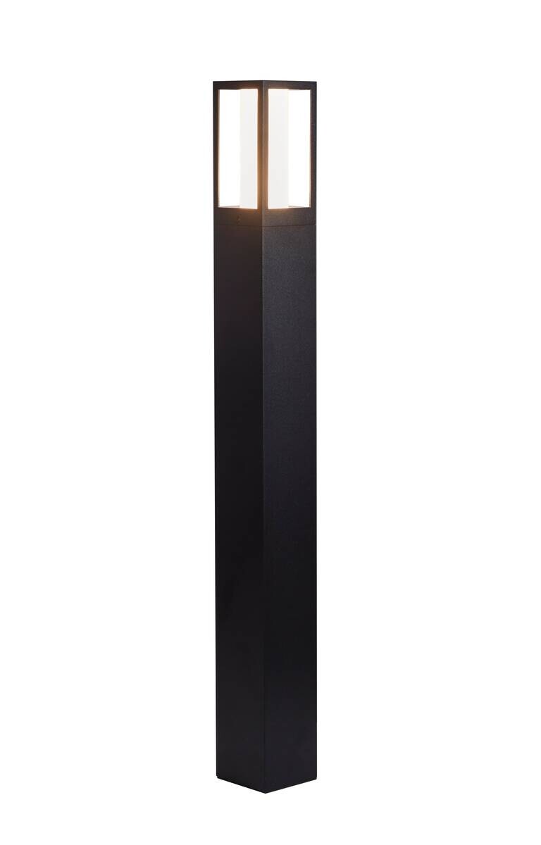 Außenleuchte schwarz weiß B/H/L: ca. 7,5x73x7,5 cm