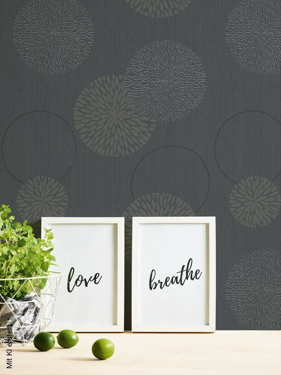 A.S.Creation Vliestapete Black & White Punkte grau B/L: ca. 53x1005 cm