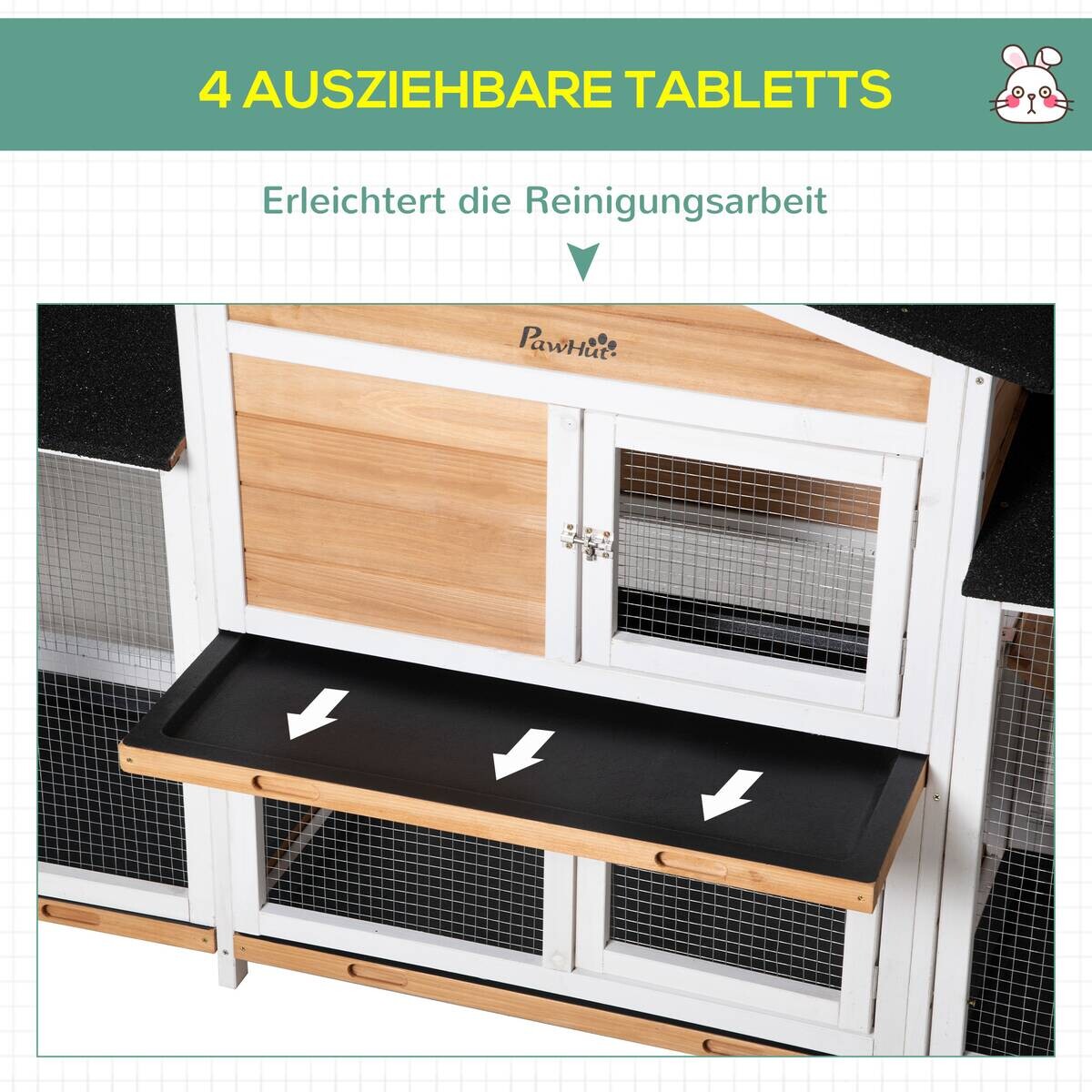 PawHut Stall gelb Polypropylen B/H/L: ca. 53x230x93,5 cm