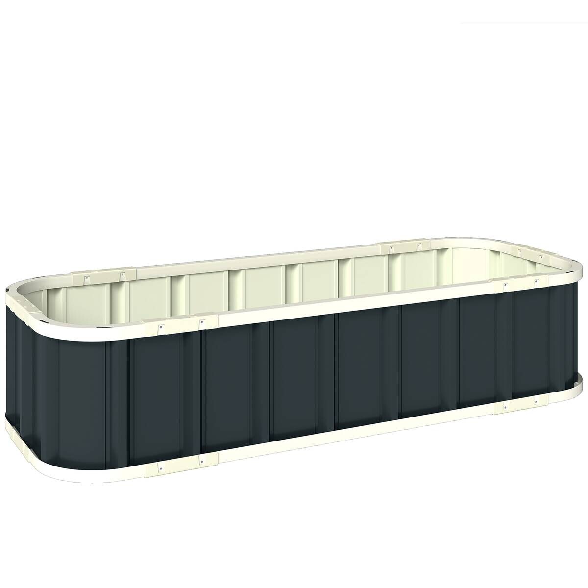 Outsunny Hochbeet dunkelgrau B/H/T/L: ca. 52x31x52x136 cm