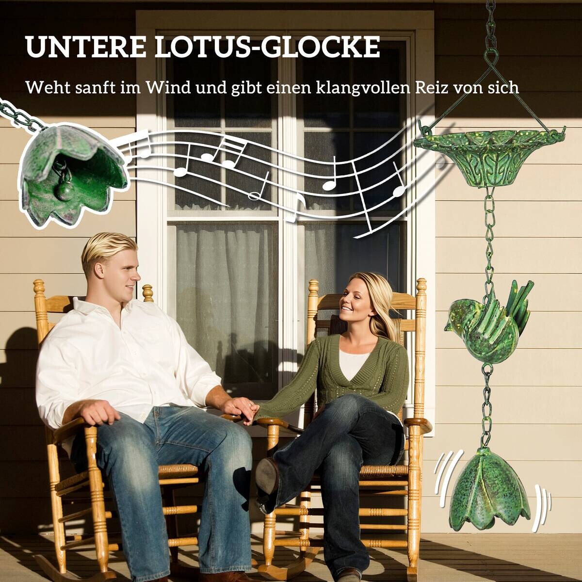 Outsunny Regenkette grün B/H/L: ca. 12x123x12 cm