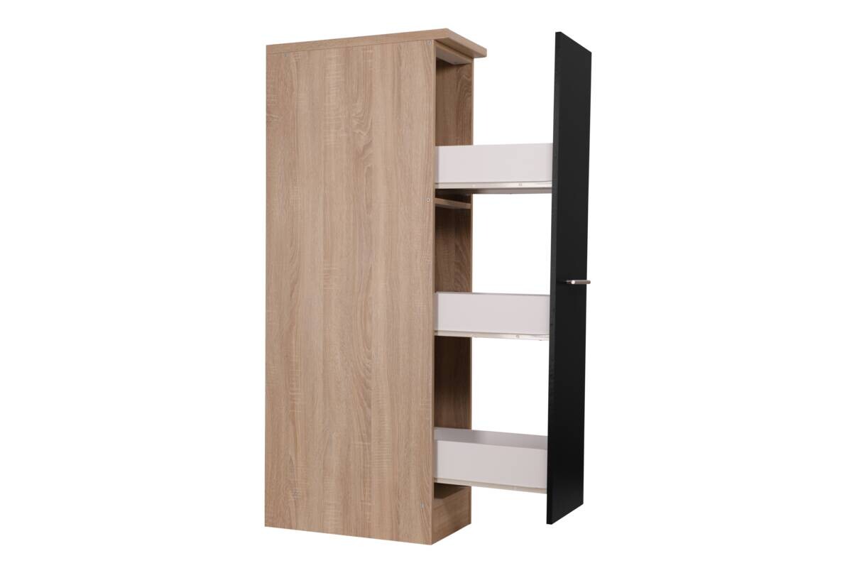 Apothekerschrank Merle schwarz B/H/T: ca. 30x145x60 cm