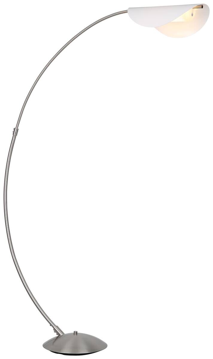 GLOBO Stehlampe nickel matt Opal Metall Acryl B/H/T/L: ca. 35x182x124x124 cm 1 Brennstellen