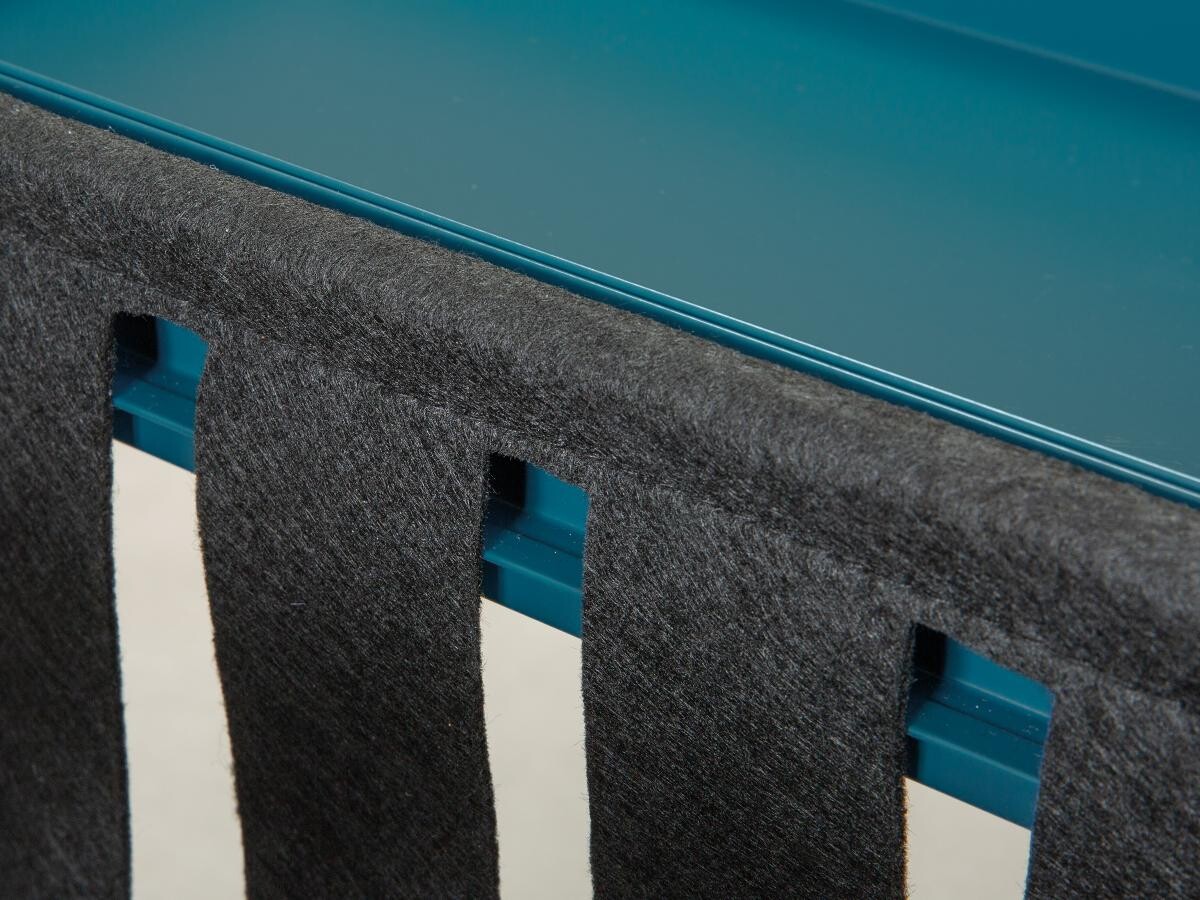 Zeitungsständer Club NY blau pulverbeschichtet Metall B/H/T: ca. 35x40x35 cm