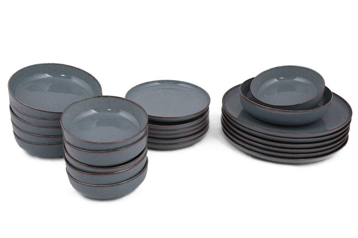 Hermia Concept Kombiservice blau Porzellan 24 tlg.