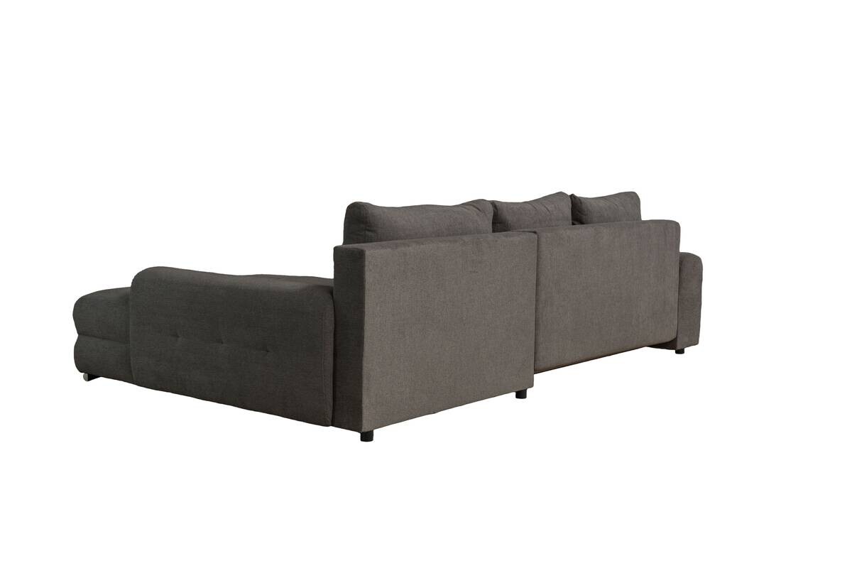 Ecksofa mit Bettfunktion und Bettkasten Lorenz braun Microfaser B/H/T: ca. 284x74x180 cm