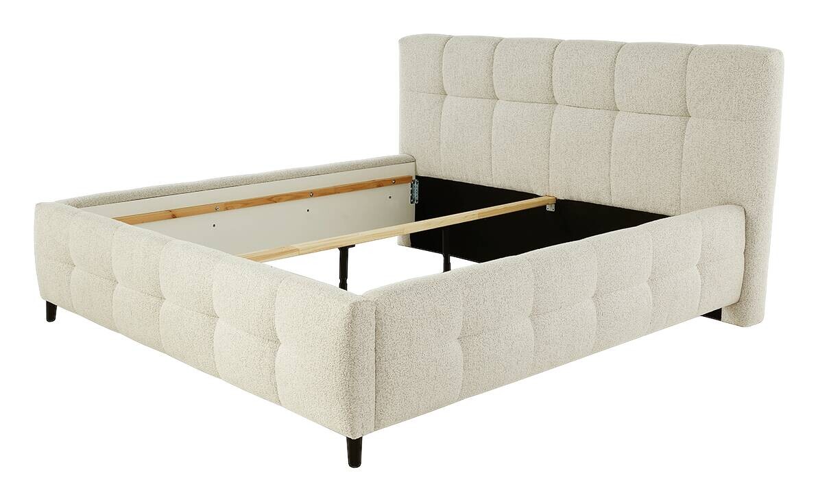 Polsterbettgestell beige Polyester Liegefläche B/L: ca. 180x200 cm