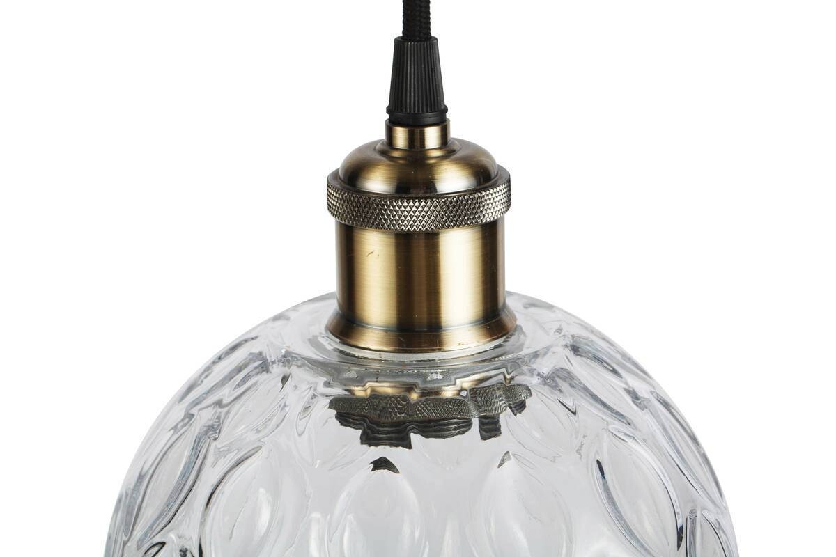 Kayoom Pendelleuchte Mono transparent Glas B/H/L: ca. 16x23x16 cm E27 1 Brennstellen