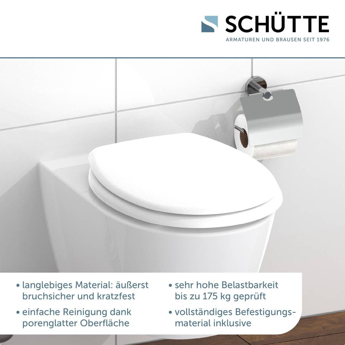 Schütte WC-Sitz WHITE Duroplast