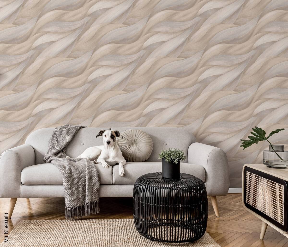 Erismann Vliestapete Grafik beige creme B/L: ca. 53x1005 cm