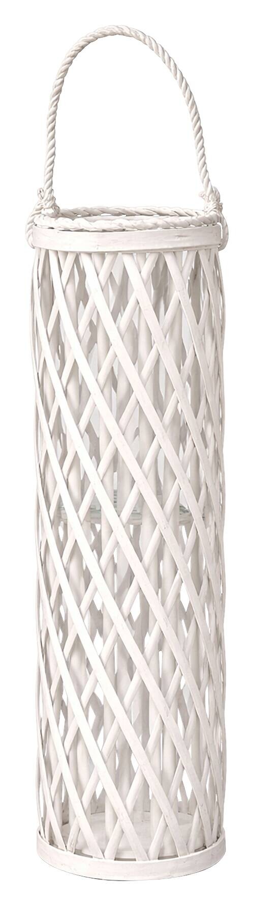 Laterne weiß B/H/L: ca. 19x80x17 cm