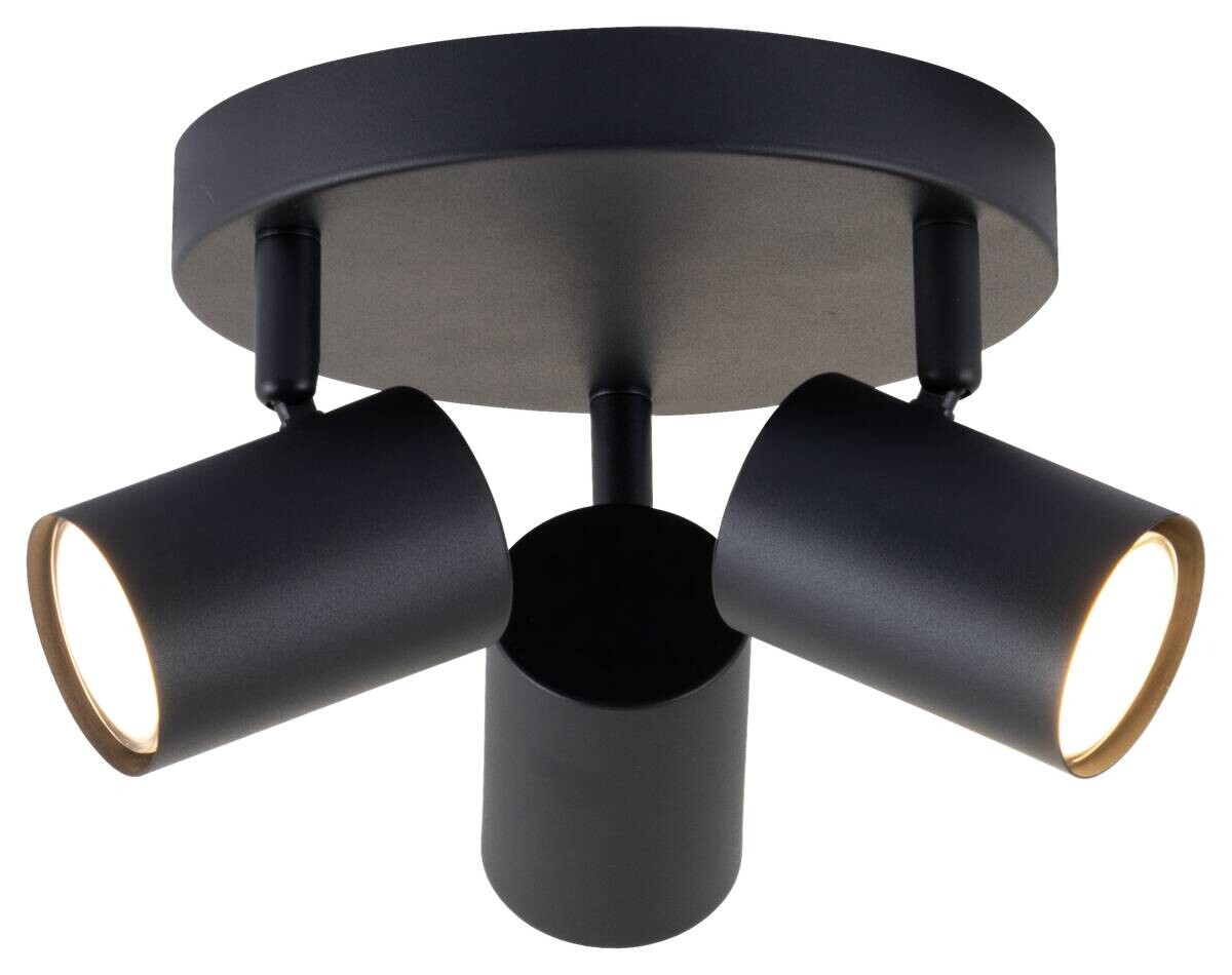 POCOline Spotbalken Thanina schwarz Metall H/D: ca. 12x27,5 cm GU10 3 Brennstellen