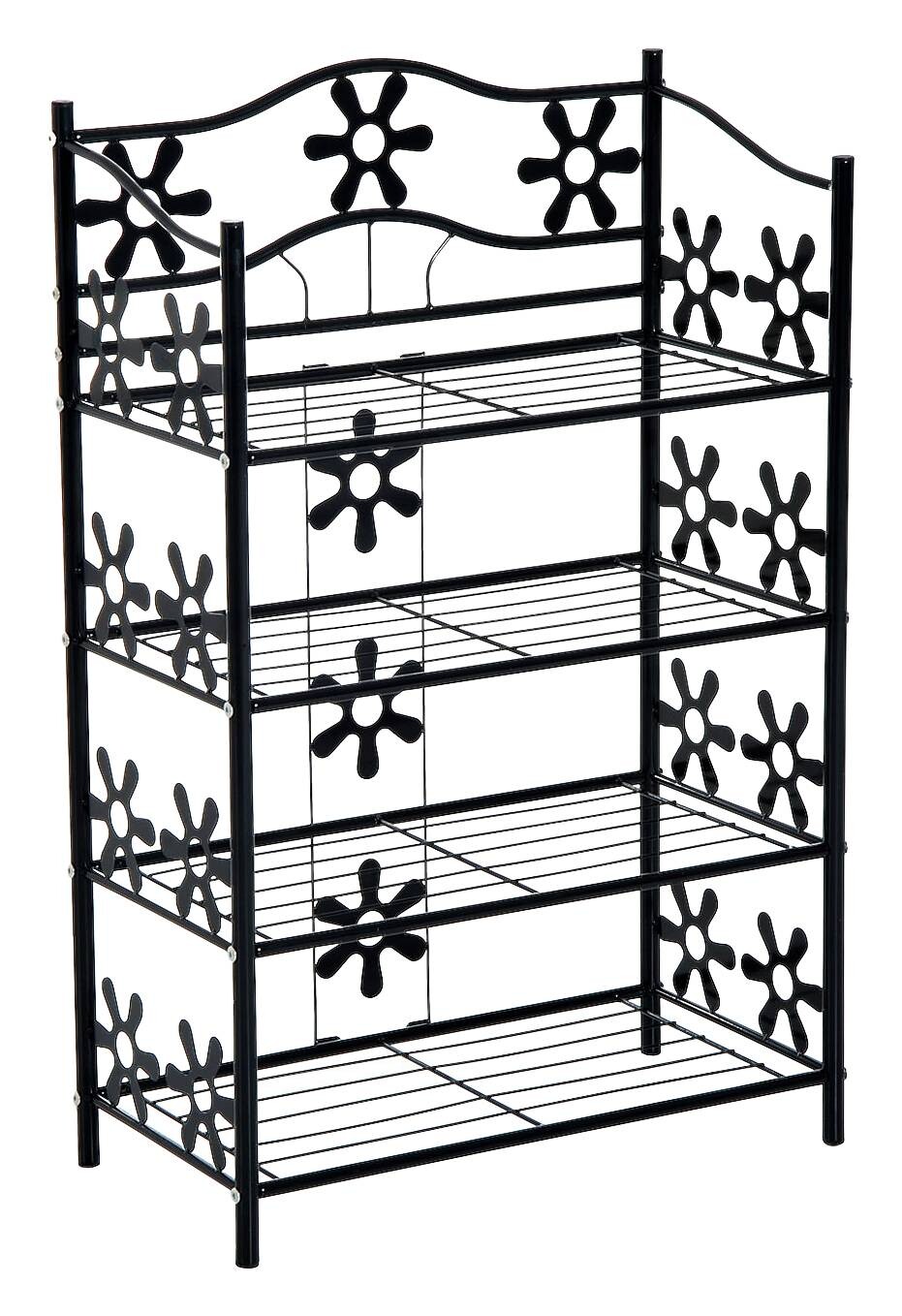 Standregal schwarz Metall B/H/L: ca. 30x92x60 cm