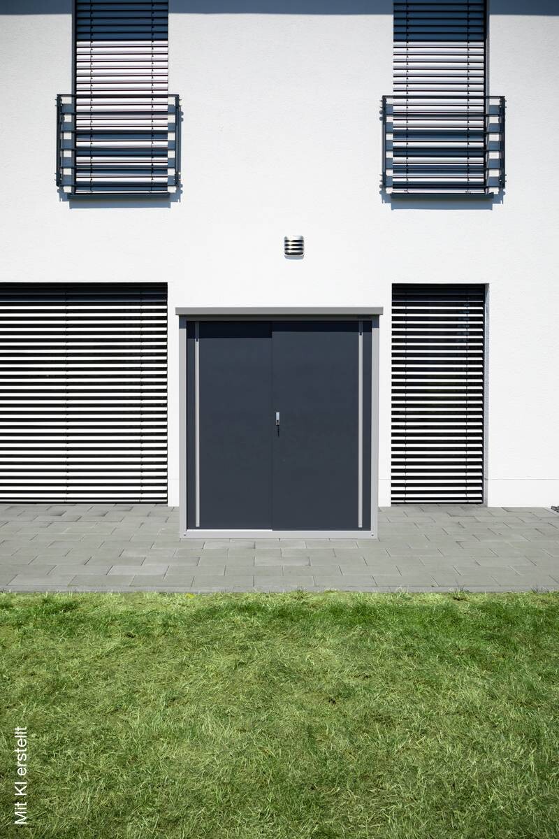 Trimetals Gartenschrank Guardian anthrazit Metall B/H/T: ca. 172x187x90 cm