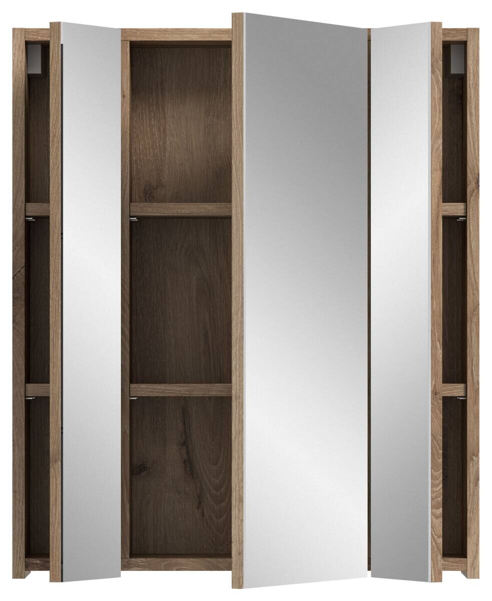 Spiegelschrank Ice Nox Oak Nachbildung schwarz matt B/H/T: ca. 60x70x18 cm