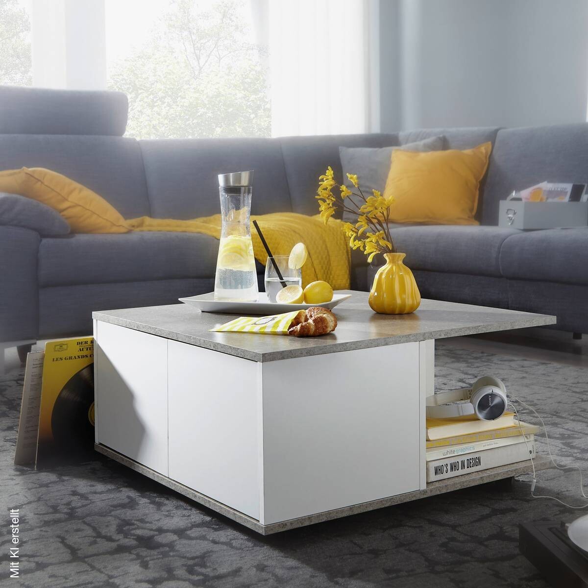 Couchtisch weiß B/H/T: ca. 70x36x70 cm