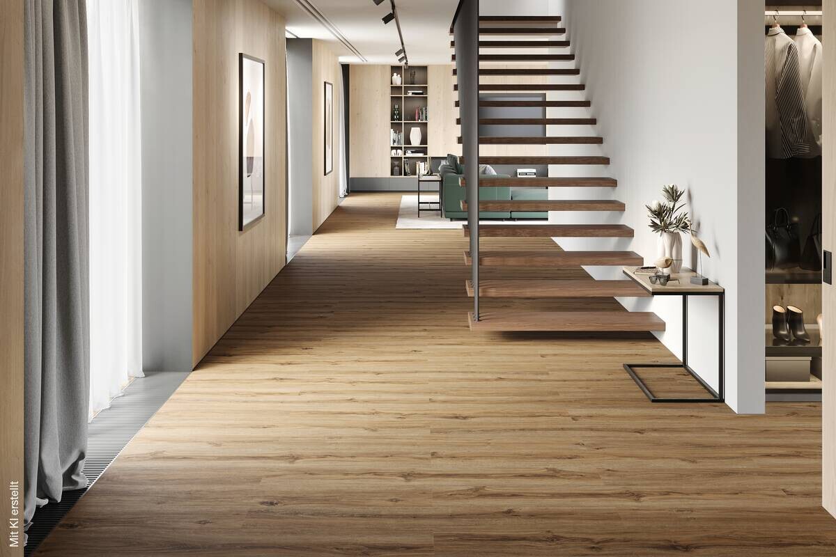 Click-Vinylboden Eiche Natur ca. 2,88 m² im Paket B/L: ca. 20x120 cm pro Paket