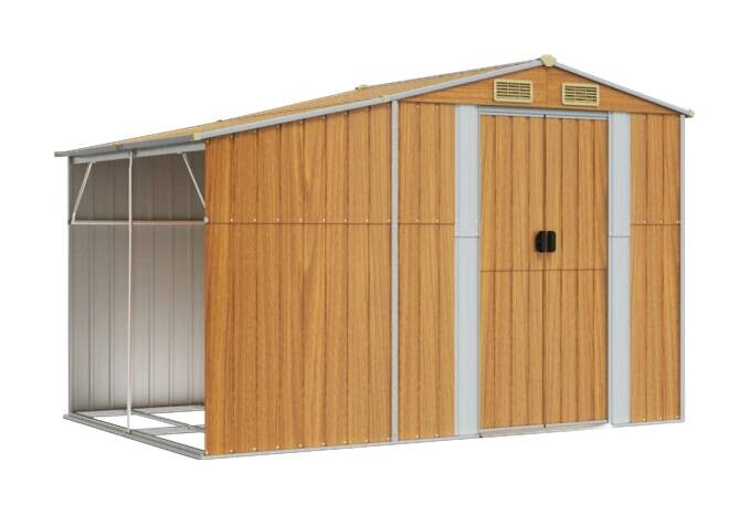 vidaXL Gartenhaus braun B/T/L: ca. 277x179x192,5 cm